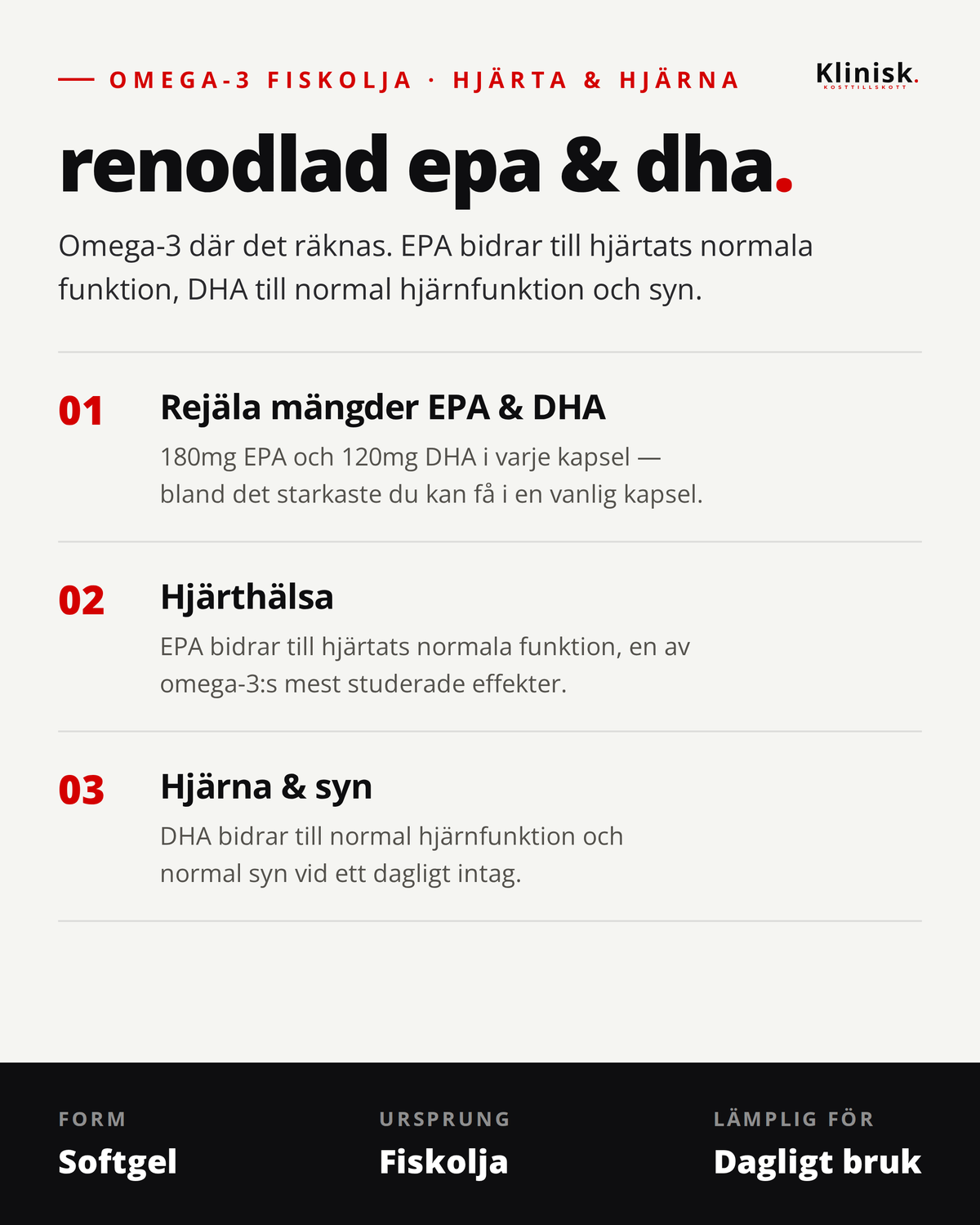Omega-3 Fiskolja 1000 mg